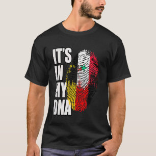 T-shirt Drapeau d'héritage ADN allemand et syrien