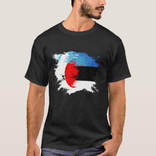 T-shirt Drapeau d'héritage ADN japonais et estonien