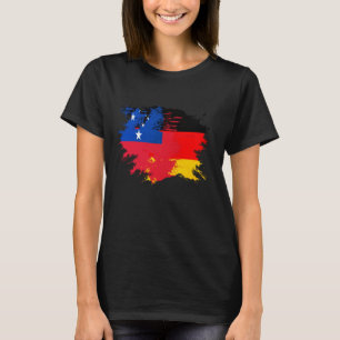 T-shirt Drapeau d'héritage mixte allemand et samoan