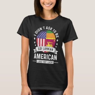 T-shirt Drapeau d'humour cultivé de patriote américain sri