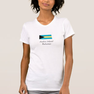 T-shirt Drapeau d'île d'Andros, Bahamas