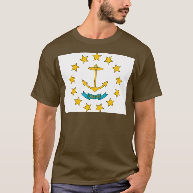 T-shirt Drapeau d'Île de Rhode (Devant)