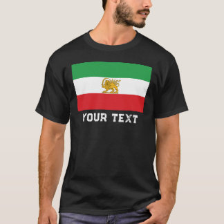 T-shirt Drapeau d'Iran Lion Et Soleil Shah d'Iran Drapeau