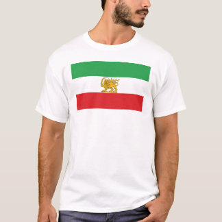 T-shirt Drapeau d'Iran Lion Et Soleil Shah d'Iran Drapeau