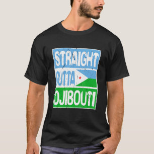 T-shirt Drapeau Djibouti En Face De Djibouti