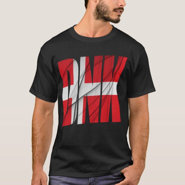 T-shirt Drapeau DNK - Danemark (Devant)