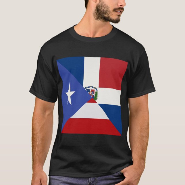 T-shirt Drapeau dominicain de Porto Rico | PR DR Republic (Devant)
