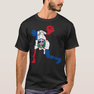 T-shirt Drapeau dominicain en détresse - République Domini
