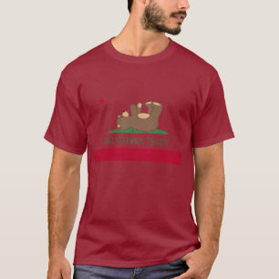 T-shirt Drapeau d'ours de nounours de la Californie
