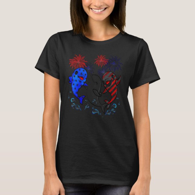 T-shirt Drapeau Drapeau Couleurs Drapeau Drapeau Américain (Devant)