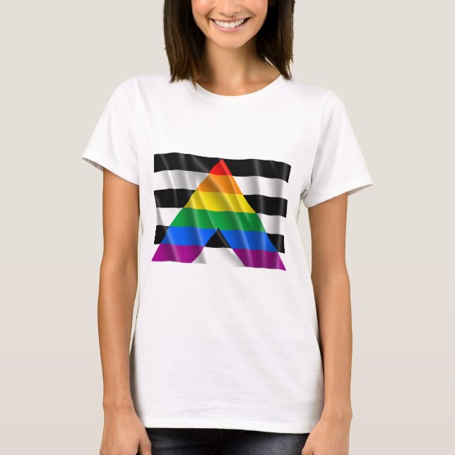 T-shirt Drapeau droit de ondulation d'allié (Devant)