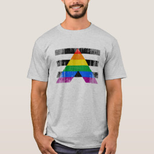 T-shirt Drapeau droit distressed.png d'allié