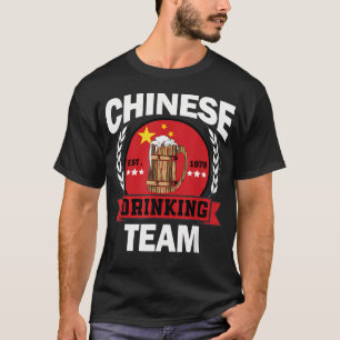 T-shirt Drapeau drôle de l'équipe de buveurs de la fête ch