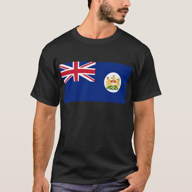 T-shirt Drapeau du 英屬香港 de Hong Kong (1959 - 1997) (Devant)