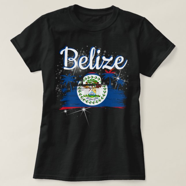 T-shirt Drapeau du Belize (Design devant)