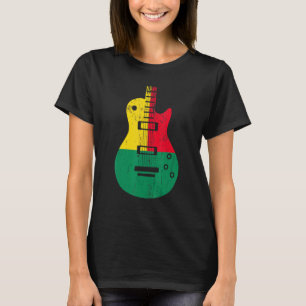 T-shirt Drapeau du Bénin Guitar Vintage Musicien