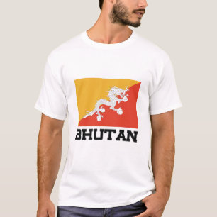 T-shirt Drapeau du Bhutan