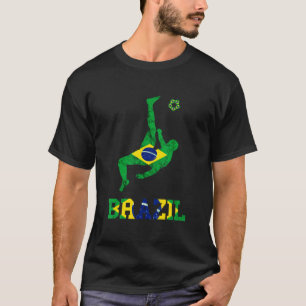 T-shirt Drapeau du Brésil Fierté brésilienne Pla Football