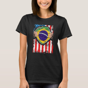 T-shirt Drapeau du Brésil, patriote brésilien d'Amérique g