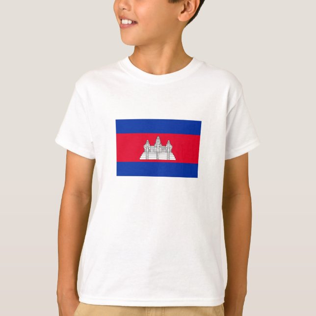 T-shirt Drapeau du Cambodge patriotique (Devant)