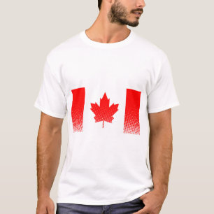 T-shirt Drapeau Du Canada À Effet Halfton