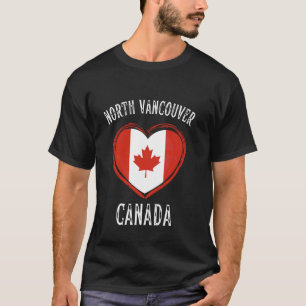 T-shirt Drapeau du Canada Cœur North Vancouver