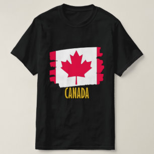 T-shirt Drapeau du Canada - Design classique de feuille d'