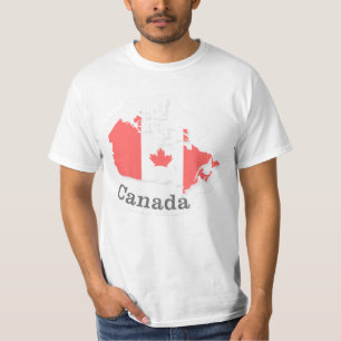 T-shirt drapeau du Canada - Design d'autocollant p
