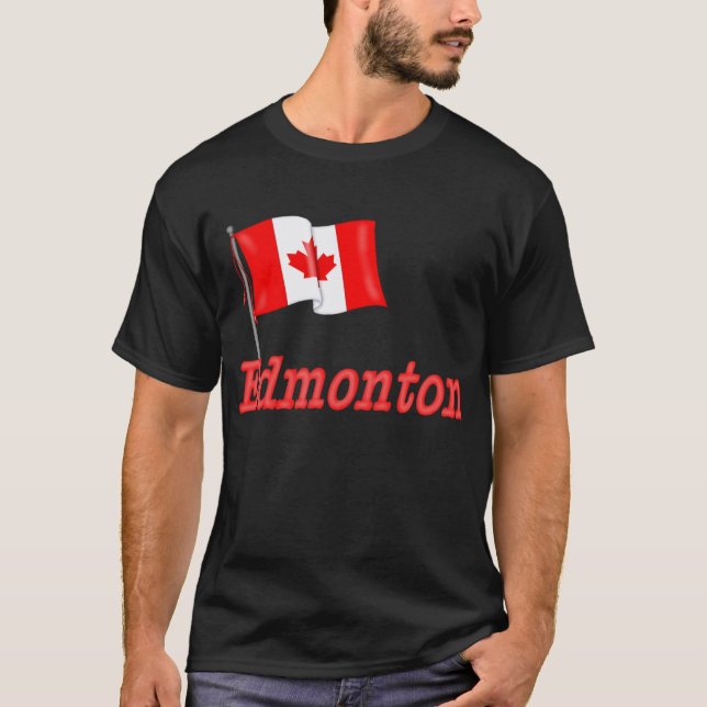 T-shirt Drapeau du Canada - Edmonton (Devant)