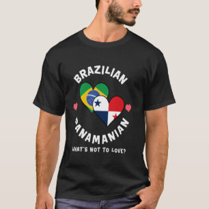 T-shirt Drapeau Du Cœur Brésilien Panaméen Qu'est-ce Qu'on