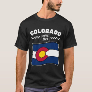T-shirt Drapeau du Colorado 1876