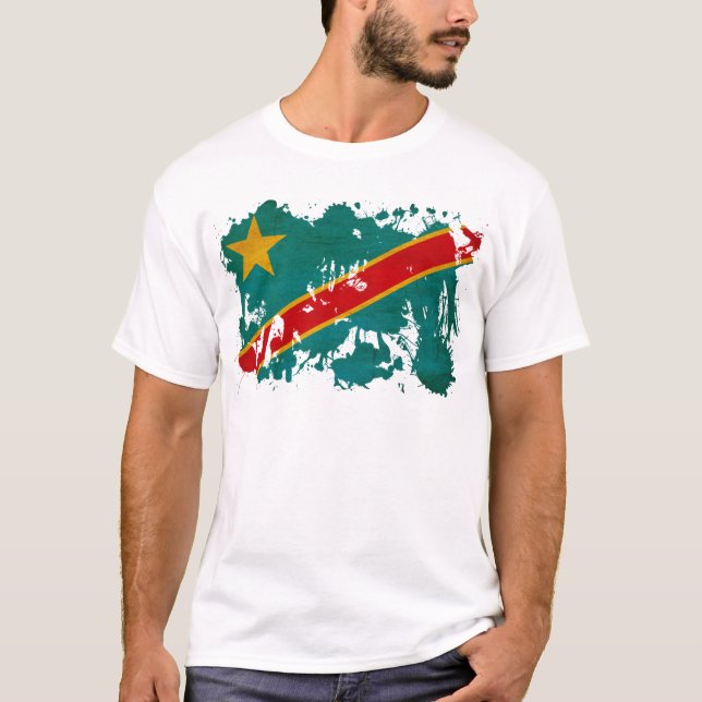 T-shirt Drapeau du Congo (Devant)