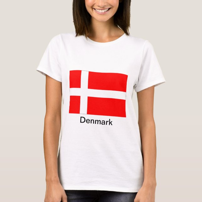 T-shirt Drapeau du Danemark (Devant)
