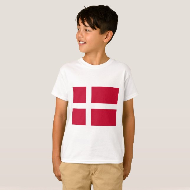 T-shirt Drapeau du Danemark (Devant entier)