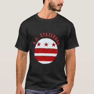 T-shirt Drapeau du district de Columbia pour le statut d'É