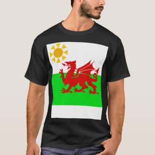 T-shirt Drapeau du dragon gallois Sunny