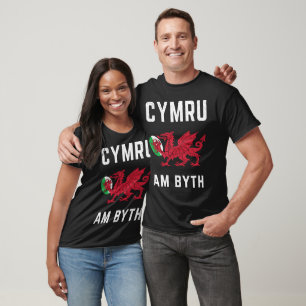T-shirt Drapeau du drapeau du Pays de Galles de Rugby-Fan 