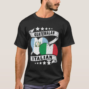T-shirt Drapeau Du Guatemala Et De L'Italie