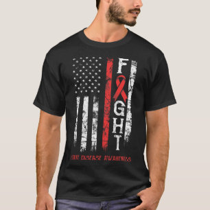 T-shirt Drapeau du guerrier des maladies cardiaques