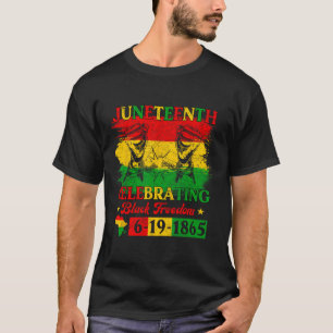 T-shirt Drapeau du Juneteenth célébrant la liberté noire J