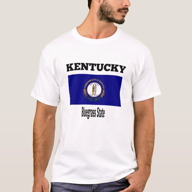 T-shirt Drapeau du Kentucky, État de Bluegrass, (Devant)