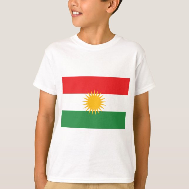 T-shirt Drapeau du Kurdistan (le Kurdistan ou l'Alaya (Devant)