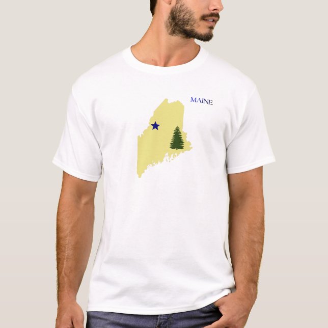 T-shirt Drapeau du Maine (1901) (Devant)
