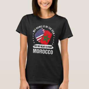 T-shirt Drapeau du Maroc patriote américain marocain Roo
