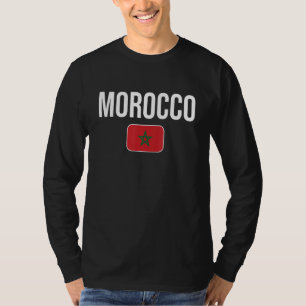 T-shirt Drapeau du Maroc Vintage fierté marocaine