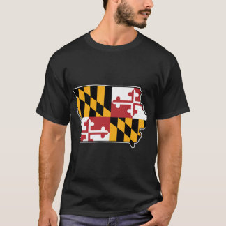 T-shirt Drapeau du Maryland Carte de l'Iowa surdimensionné