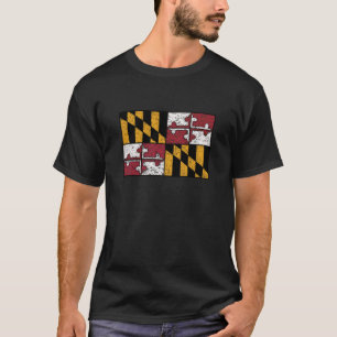 T-shirt Drapeau du Maryland cool - Patiné