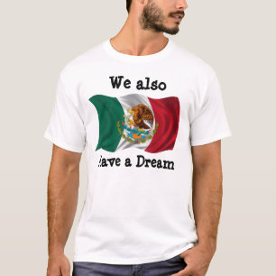 T-shirt Drapeau du Mexique, manteau des bras, nous avons