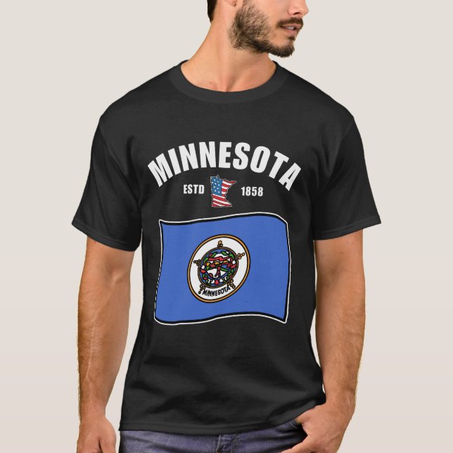 T-shirt Drapeau du Minnesota (Devant)