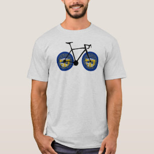 T-shirt Drapeau du Nebraska à vélo